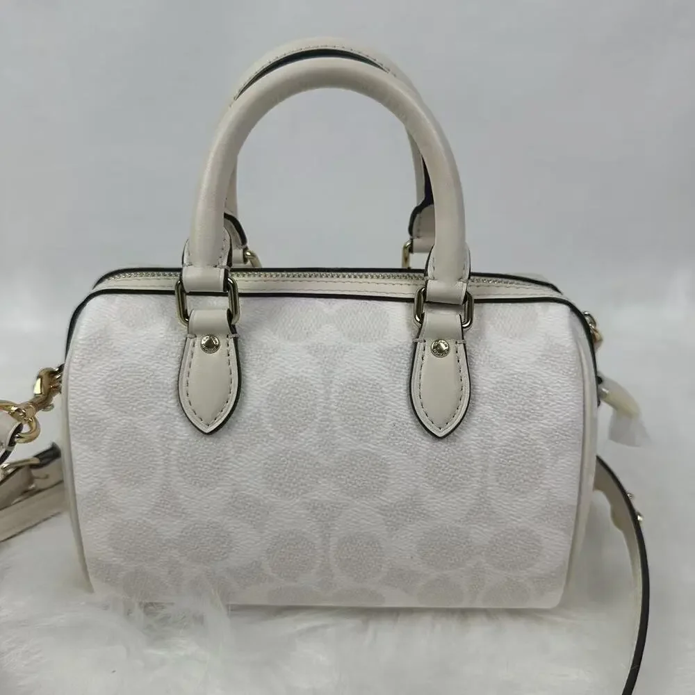 Coach Mini Rowan Crossbody In Signature Canvas In Gold/Chalk CW329 NWT